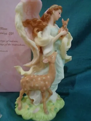 $29 • Buy Roman Seraphim  Lillian Nurturing Life  Doe And Fawn In Angel's Protection  👼