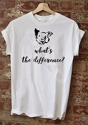 What's The Difference TShirt Vegan Vegetarian Diet T Shirt Tee Support Animals • $13.99