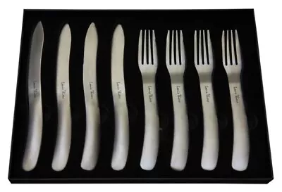 Laguiole By Louis Thiers Organique 8pc Matte S/Steel Steak Knife & Fork Set BNIB • $125