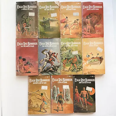 Edgar Rice Burroughs: Complete John Carter Of Mars Series 11 Paperback Books • $55