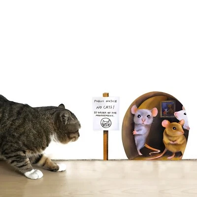 £4.49 • Buy 3D Mouse Hole Wall Sticker Cartoon Mouse Wall Decals Home Decor Removable