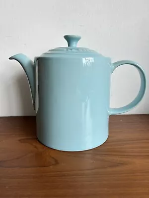 LE CREUSET Stoneware Grand Teapot-1.3L-Pale Blue-Excellent Condition • £29.95