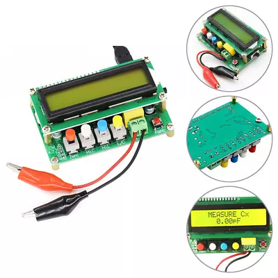 LC100-A LCD Meter Capacitor Digital High Precision Inductance Capacitance New • £15.42