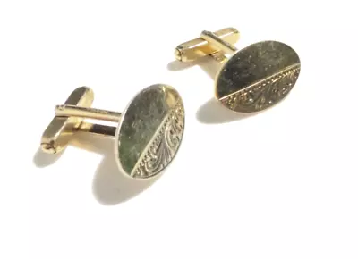 Set Of Fabulous Vintage English 925 Sterling Silver & Gold Cufflinks 5.3 G • $9.99