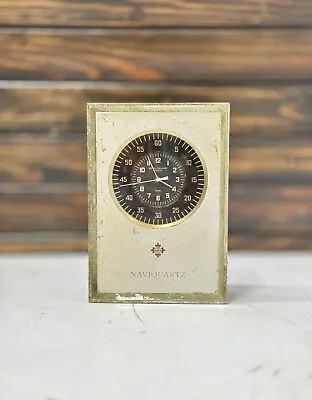 Original PATEK PHILIPPE NAVIQUARTZ Reclaimed Metal Ship Old Vintage GENEVE Clock • $2538
