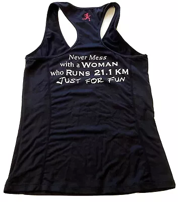 Half Marathon Girl S Running Razorback Shirt Never Mess W Woman Who Runs 21 Km • $34.95