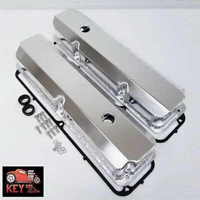 $134.95 • Buy Big Block Ford FE Satin Fabricated Valve Covers Gaskets 352 360 390 427 428