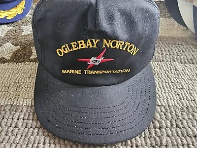 Vintage Oglebay Norton Marine Transportation Canvas Snapback Hat Black USA • $6.50