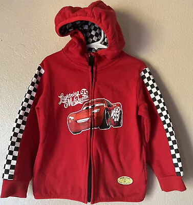 £12.38 • Buy Disney Cars Kids Lightning  95 McQueen Hooded Sweatshirt Hoodie Sz 4. Disneyland