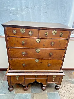 Late 17th Century Walnut Front Chest On Stand With Eight Drawers • £1400