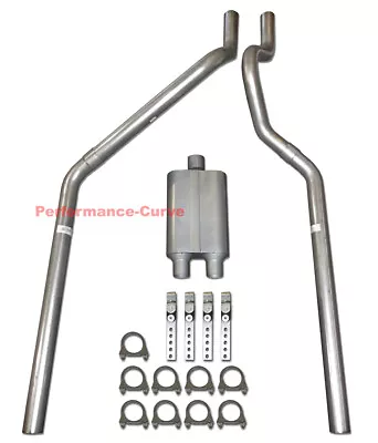 2004 - 2008 Dodge Dakota 3.7 4.7 Mandrel Bent Dual Exhaust W/ Two Chamber • $179.95