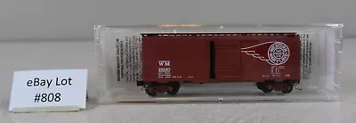 (Lot 808) N Scale Model Micro Trains 40' Box Car Western Maryland 29140 • $7.99