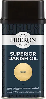 Liberon Superior Danish Oil 250ml Brings Out The Natural Grain Of The Timber • £10.49