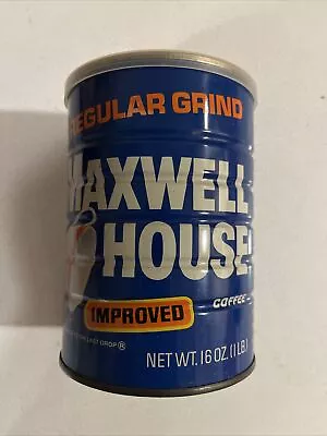 Vintage 1960s Unopened Maxwell House Coffee Tin 1 LB Full Sealed Can No Key • $42.99