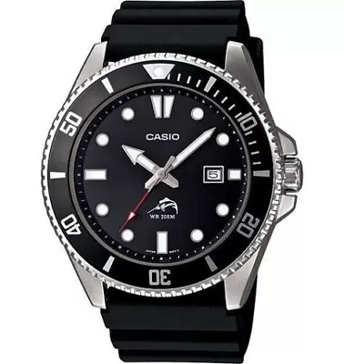 Casio New Original MDV-106-1AV 200M Duro Analog Mens Watch Black -New. • £69.99