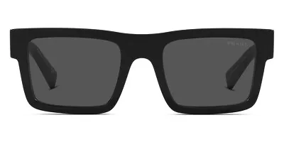 Prada PR 19WS Sunglasses Men Black Rectangle 52mm New 100% Authentic • $254.94