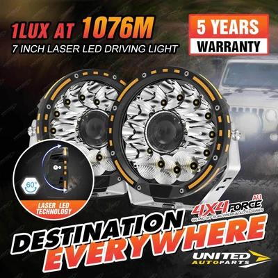 $235 • Buy 7 Inch Laser LED Driving Spot Lights Round Offroad SUV 4x4 Truck Headlights