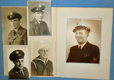 Antique WW2-Era Servicemen Studio Portrait Photo Prints X5 • $12.99