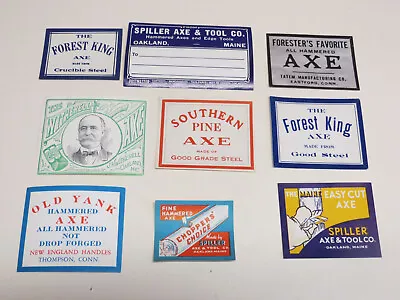 Lot Of Nine Axe Labels Oakland Maine • $59