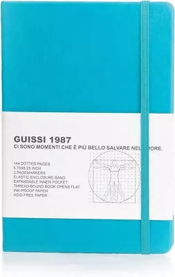 $19.91 • Buy Guissi Classic Dotted Grid Bullet Notebook Journal Dot Hard Cover A5 Premium 80G