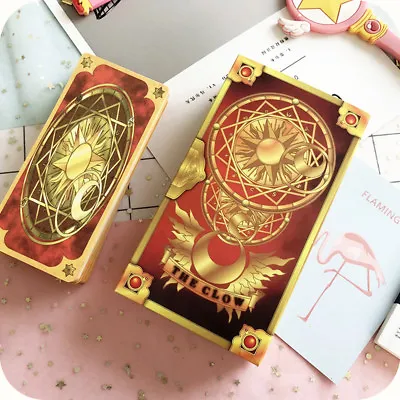 1PC Clow Card Red Tarot Cards Deck 56Card Set Anime Card Captor Sakura Cosplay • $9.35