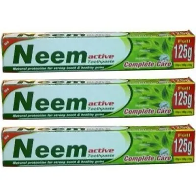 £17.98 • Buy Neem Active Complete Care Toothpaste 100 +25 Gm Extra - 3 Toothpaste