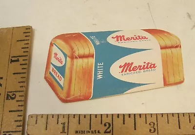 Colorful Vintage Die Cut Diecut Merita Bakery Business Card Loaf Of White Bread • $14.99