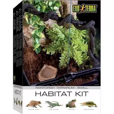 Exo Terra Terrarium Rainforest Habitat Kit 30x30x45cm Reptile Enclosure • $299