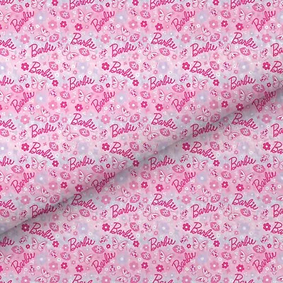 Hair Bow Printed Canvas Fabric For Making Bows Barbie A4 Sheet • £3.25