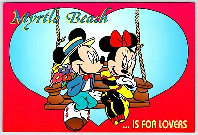 Disney Mickey Mouse Lovers Myrtle Beach South Carolina Vtg 4x6 Postcard AF373 • $2