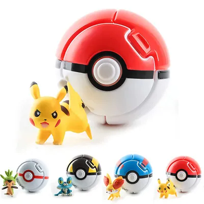 £14.89 • Buy Pokeball Set Of 4 Different Balls With Mini Pokemon Figure Inside Kids Gifts UK