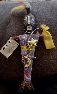 Voodoo Doll With Bag PinsAnd Charms Handmade Folk Art Voodoo Tag 9 In. • $10