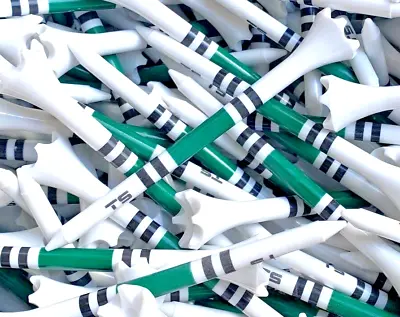 New 3 1/4  TRUESTRIKE Green And Black Striped 3.25 Premium Golf Tees • $9.95