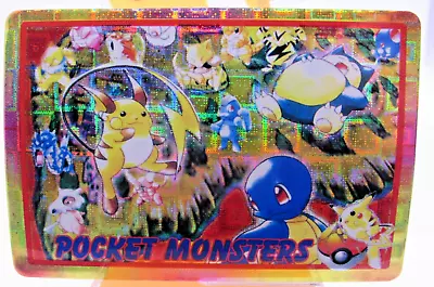 90's Pokémon Vending Prism Holo STICKER Card! Squirtle Snorlax Raichu & More! • $1.51