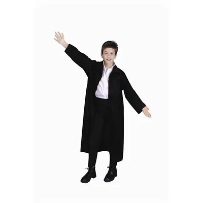 Black Overcoat Kids Judge Magician Halloween Costume - 4-6 Small #3266 • $20.99