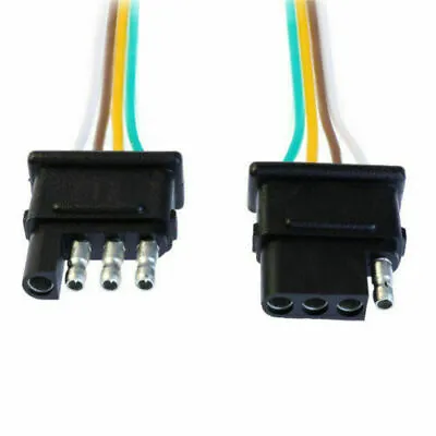 4-Pin Plug Trailer Light Wiring Harness Extension Flat Wire Connector 2ft 18awg • $7.99
