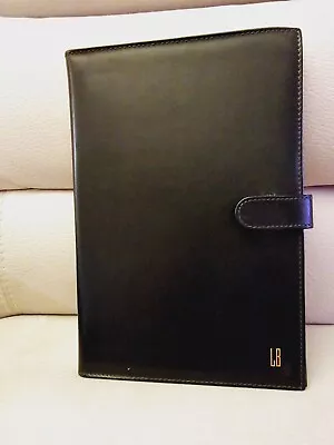 Vintage Black Leather Mark CROSS Italy Clipboard Portfolio RARE. • $75.07