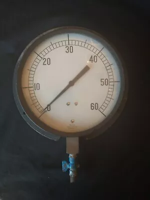 Large Vintage Industrial Pressure Gauge Marsh Instruments Co. Chicago • $49