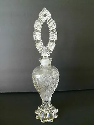 $39 • Buy Large 10  Crystal Perfume Bottle Ornate Dauber Stopper