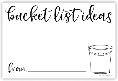 M&H Invites 50 Bucket List Suggestion Cards For A Wedding Milestone Birthday R • $14.13