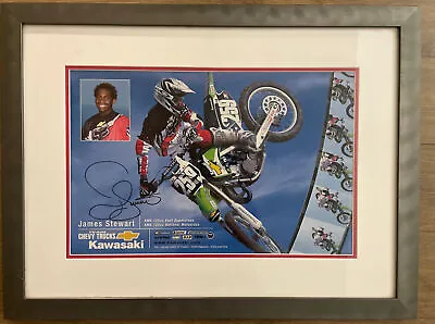 $199.99 • Buy James Bubba Stewart #259 2002 Signed Auto Poster W/ Frame Kawasaki Rookie Year