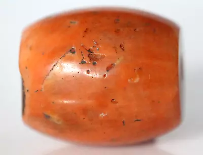 Extra Ornery Size Natural Color Ancient Coral Bead. Rare & HUGE 25 Mm 18.1 Grams • $890