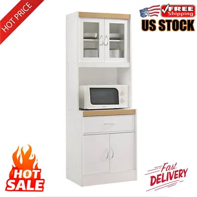 Modern Kitchen Cabinet Microwave Storage Organizer Freestanding Cupboard Shelf • $133.90
