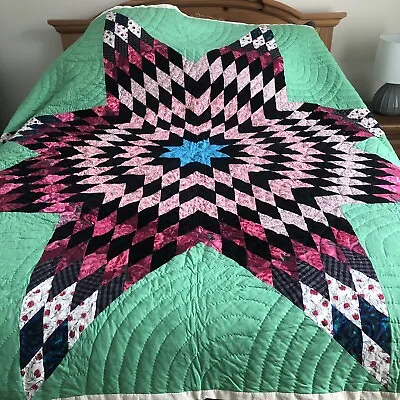 $149.99 • Buy Vintage Lonestar Multicolored Quilt- Hand Stitched