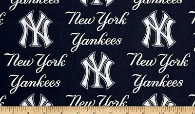 Tina Scrap New York City Yankees Fabric NY Quilt Cotton 15 X17  Baseball • $2.99