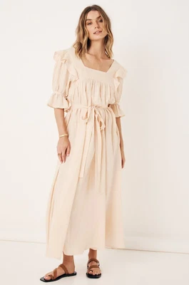 $179.99 • Buy Spell & The Gypsy Size Medium Womens Meringue Ruffle Mae Linen Gown Maxi Dress