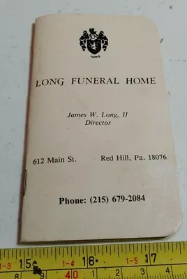 Vintage Long Funeral Home Red Hill PA Advertising Notepad • $14.99