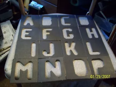 Vintage   Stencil Complete Set Letters And Numbers 3 1/2 Inch • $11.99