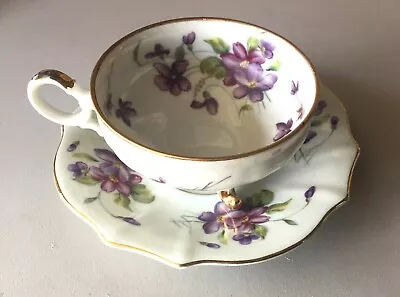 Lovely Vintage Floral Hobnail Style Tea Cup & Saucer • $12