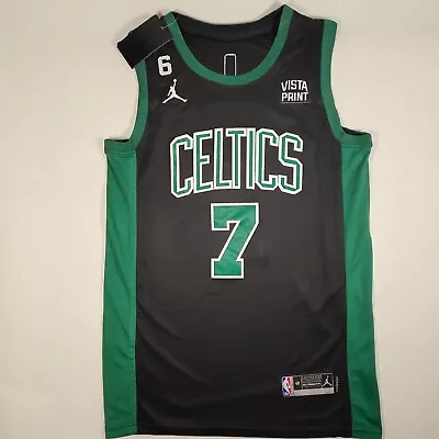 Jaylen Brown Boston Celtics Jersey #7 Green Crew Neck Embroidered Style • $42.80